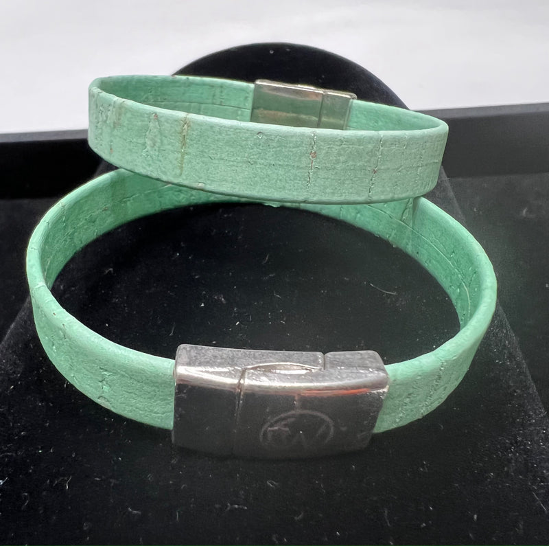 Mint Standard Cork Bracelet MEDIUM/SILVER