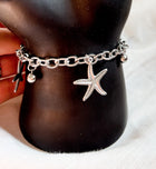 Starfish Stainless Steel Charm Bracelet