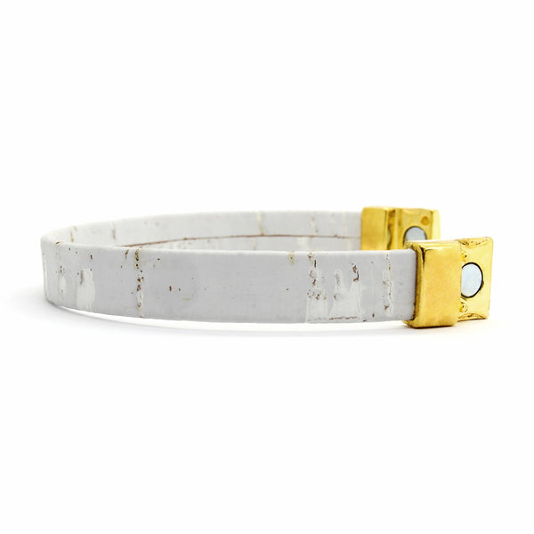 Grey Standard Cork Bracelet MEDIUM/GOLD