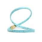 Light Blue Double Wrap Cork Bracelet MEDIUM/GOLD